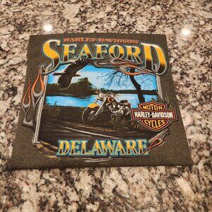 Vintage Harley Davidson Shirt Men's L Green Seaford DE Motorcycle NWT NOS 2004